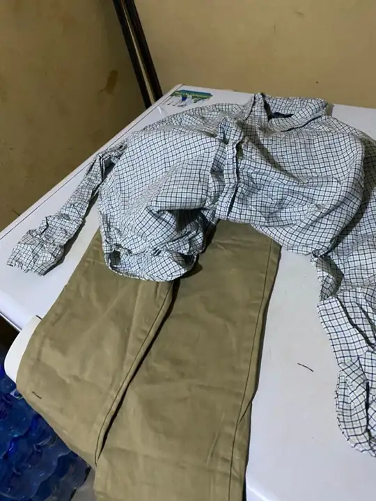 Donated clothing sorted for the clothing drive