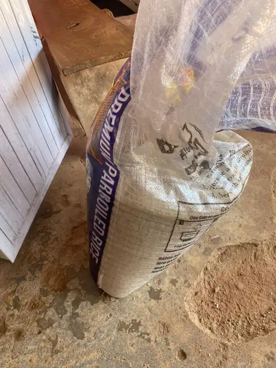 Food items packed for a relief distribution