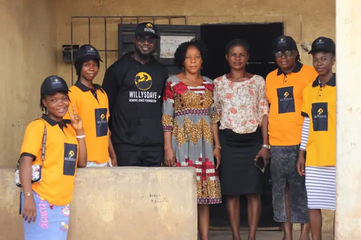 WillysDave team with pupils during a school outreach visit