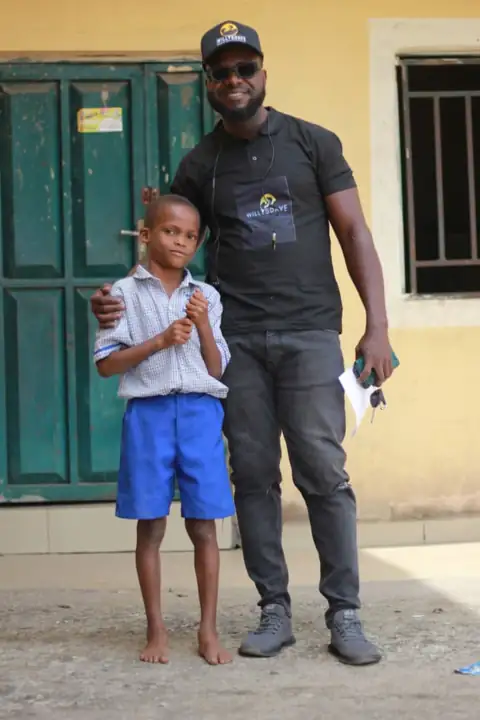 WillysDave team with pupils during a school outreach visit