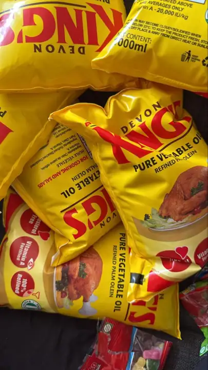 Food items packed for a relief distribution